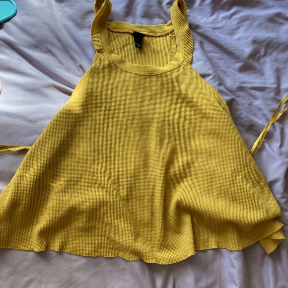 Mustard Yellow Crop Top - Picture 1 of 2